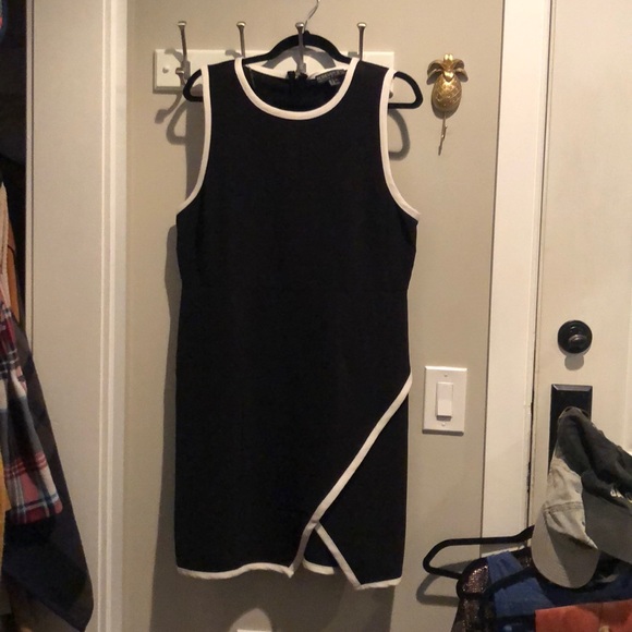 Black mod forever 21 plus dress 1x with slit - Picture 1 of 5
